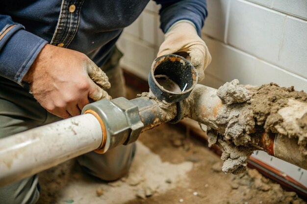 New plumbing pipe installation in a residential property